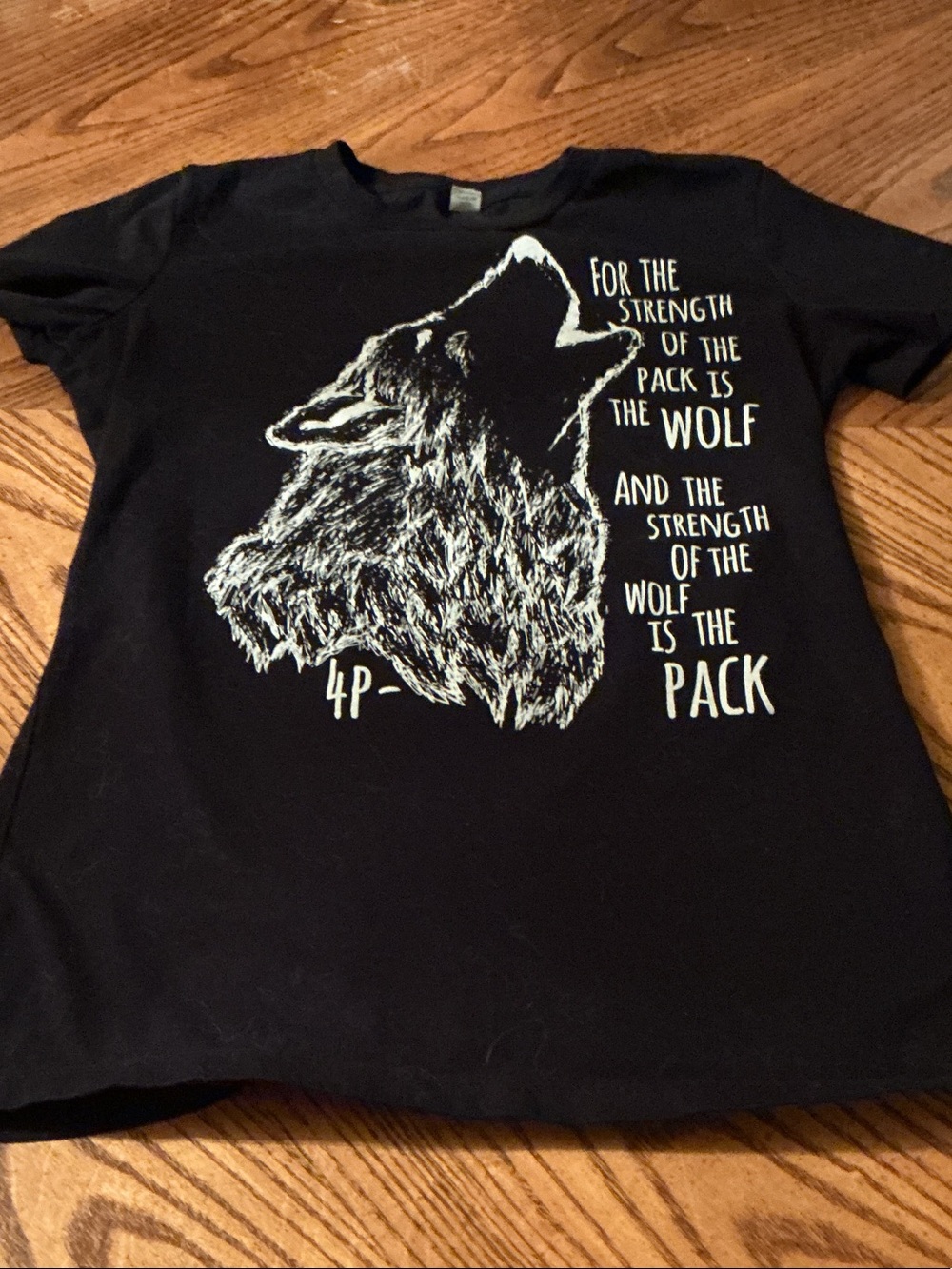 Kids Black Wolf Graphic Tee - Brand Unspecified